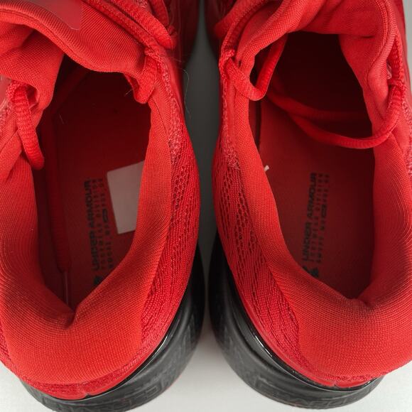 Under Armour Charged Vantage Men’s 12 Red Black Running Shoes Athletic Sneakers - Picture 8 of 9